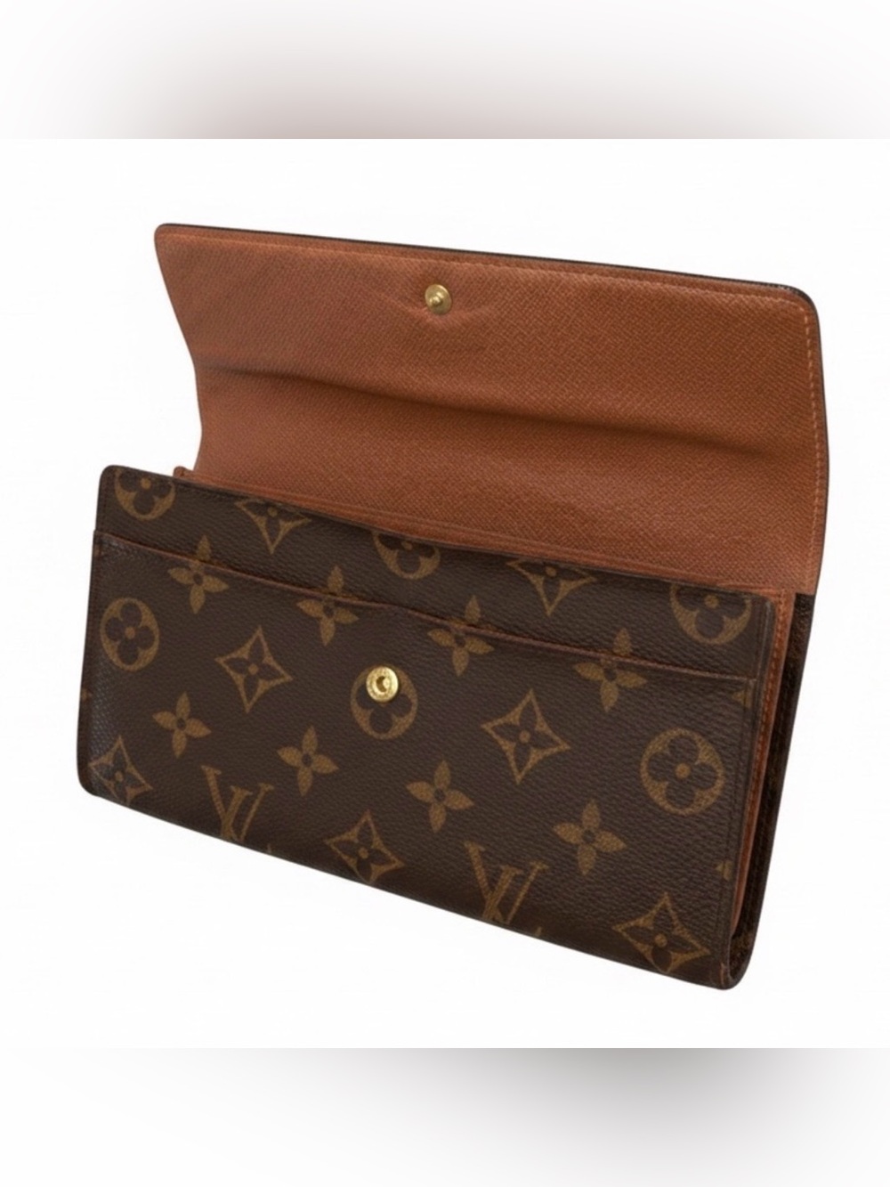 Louis Vuitton Emilie Wallet Monogram Canvas Brown Long Wallet Snap Closure LV - Picture 4 of 15